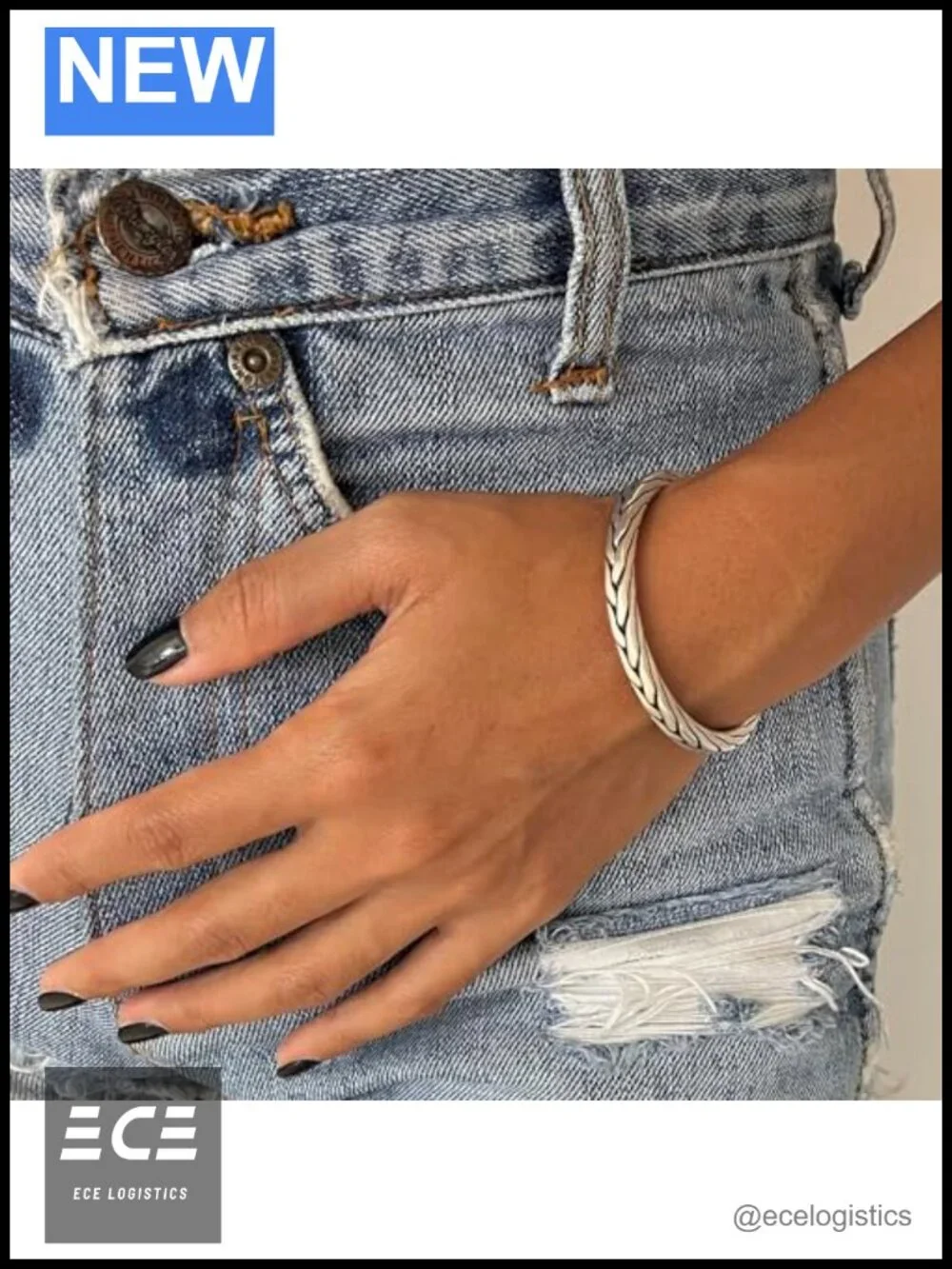 Braided Sterling Silver Cuff Bracelet Handmade Boho Ethnic Bangle Unisex